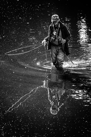 Fisherman at Froggatt bridge
