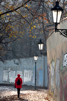 Red coat in Prague