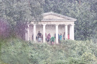 Clumber Park Doric Temple downpour